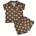Neutral Smileys Bamboo Short Button Up Set