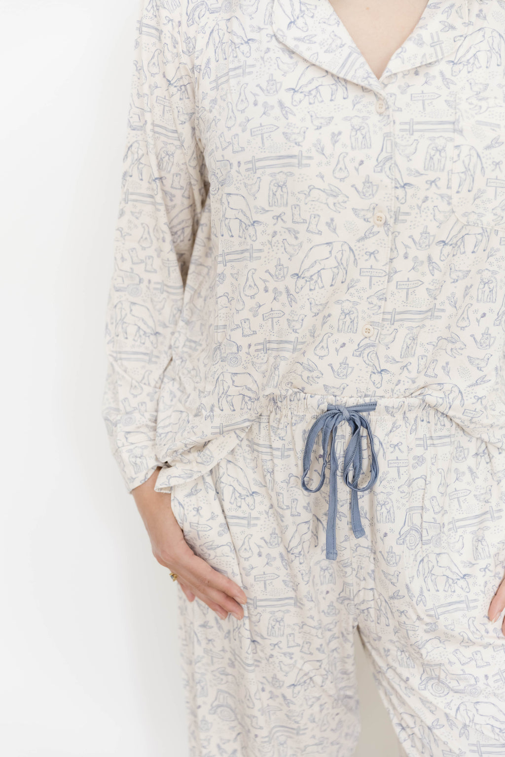 Sweet Homestead Women's Button Up Long Sleeve Set