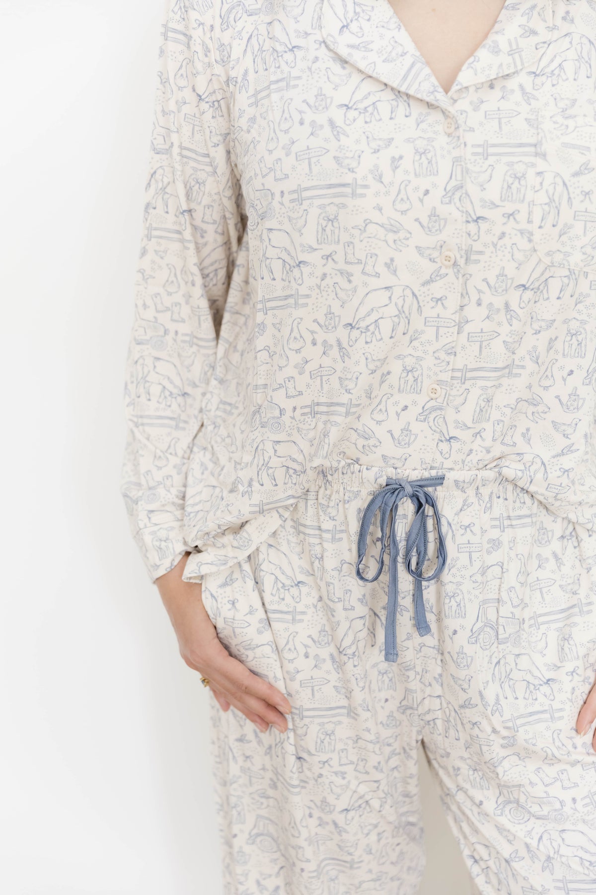 Sweet Homestead Women's Button Up Long Sleeve Set