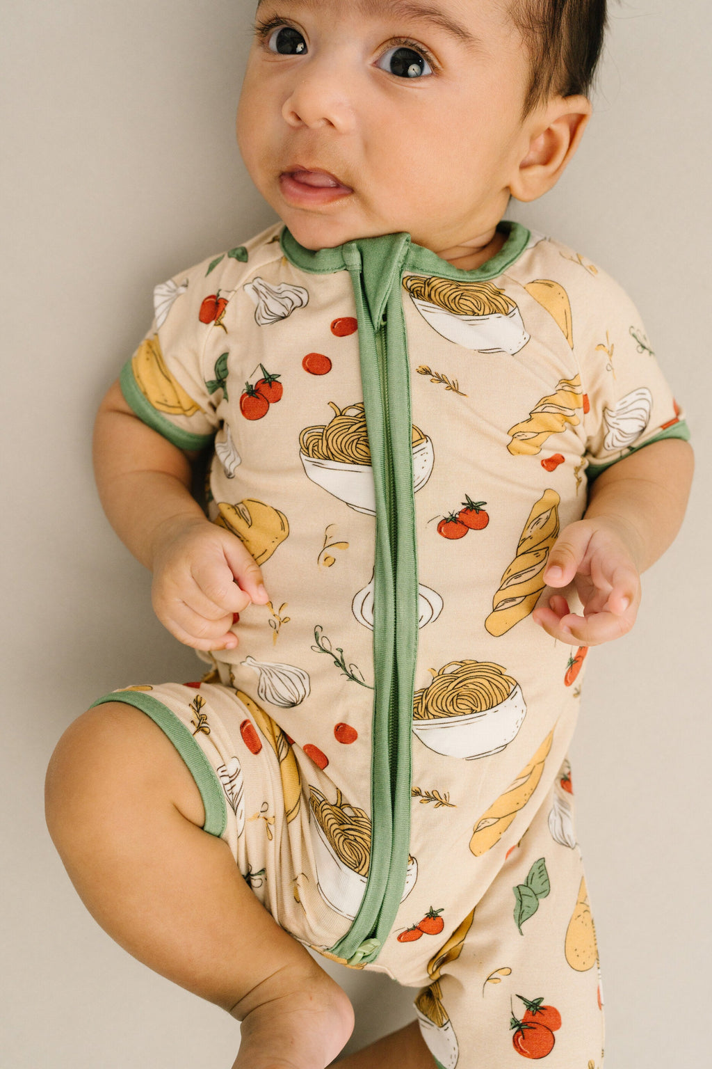Pasta Party Bamboo Short Romper