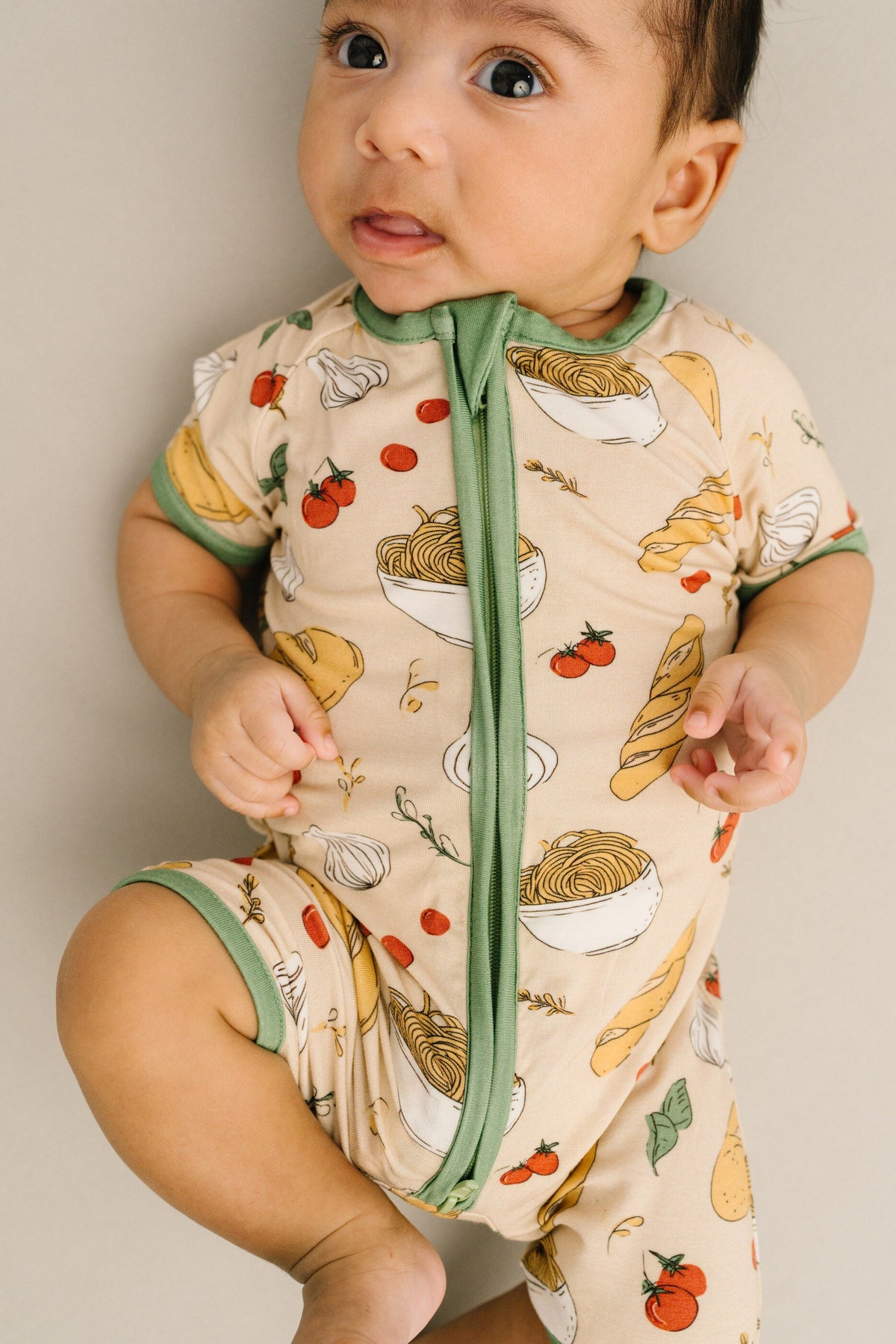 Pasta Party Bamboo Short Romper