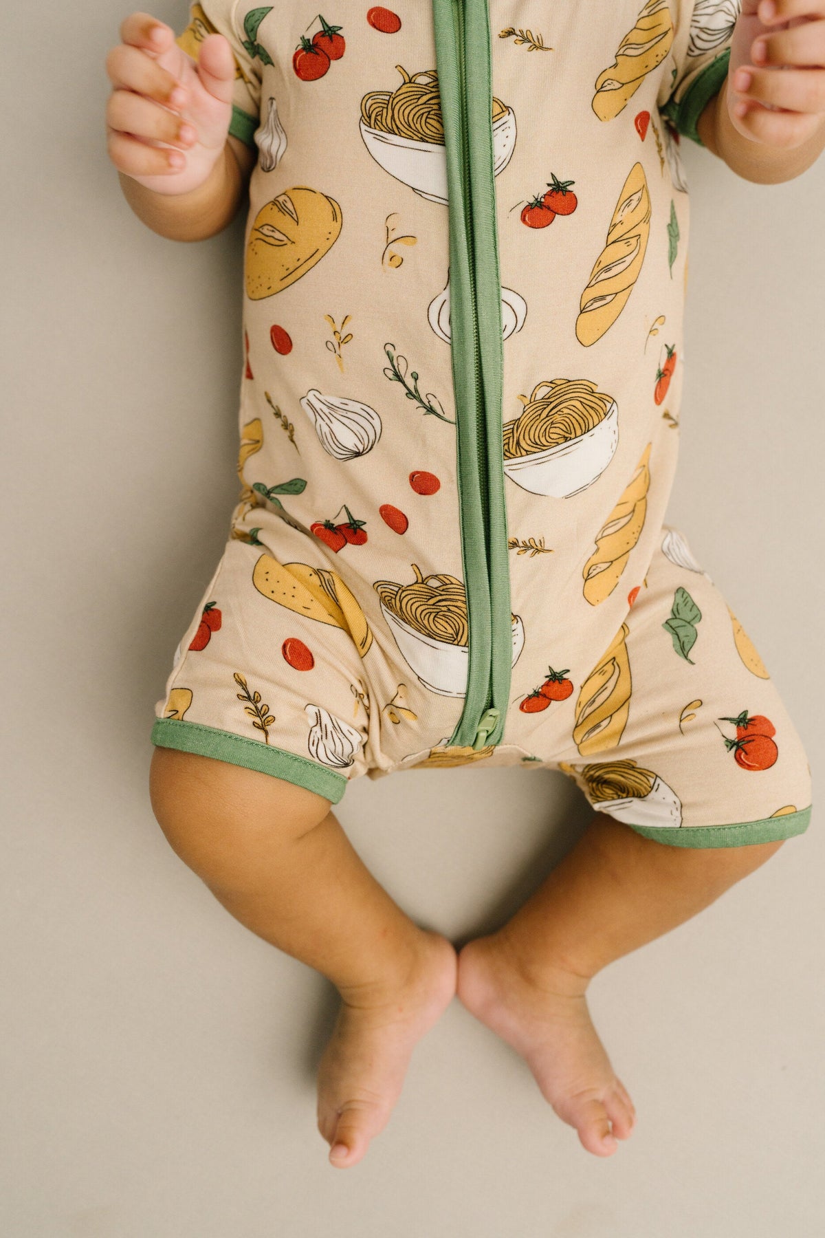 Pasta Party Bamboo Short Romper