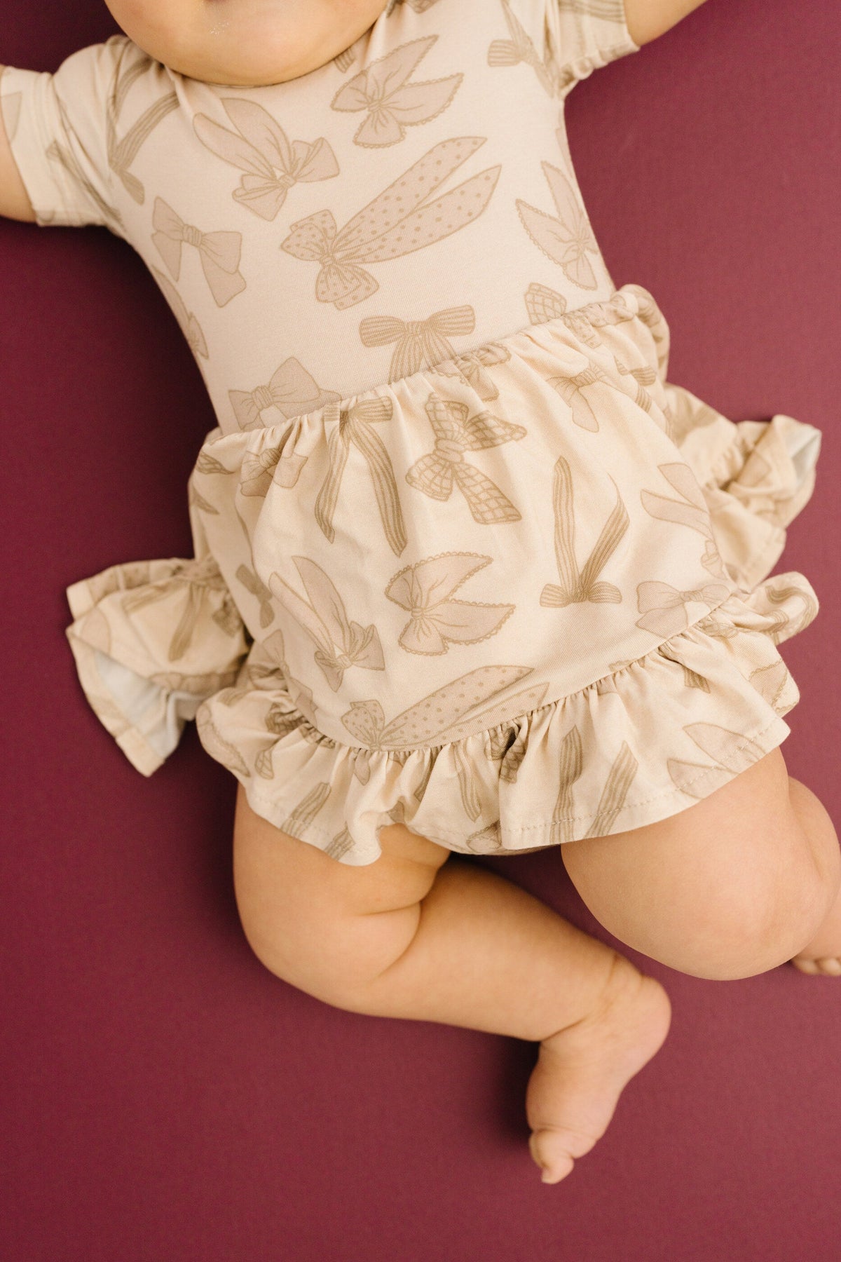 Neutral Bows Bamboo Dress