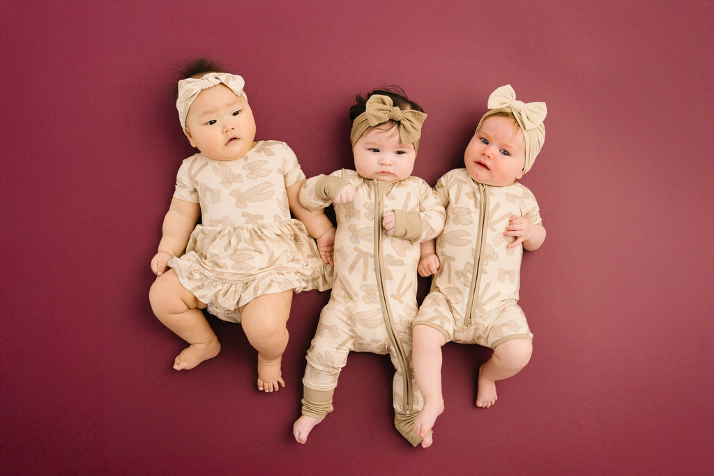 Neutral Bows Bamboo Dress