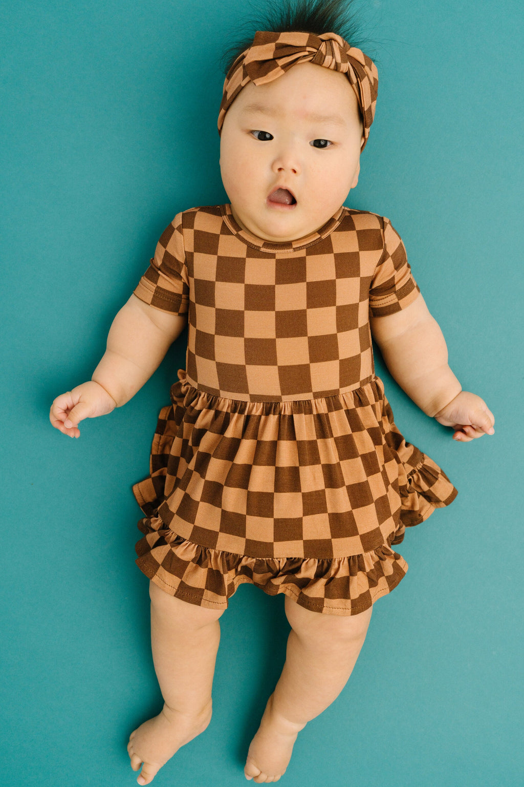 Espresso Checkered Bamboo Dress