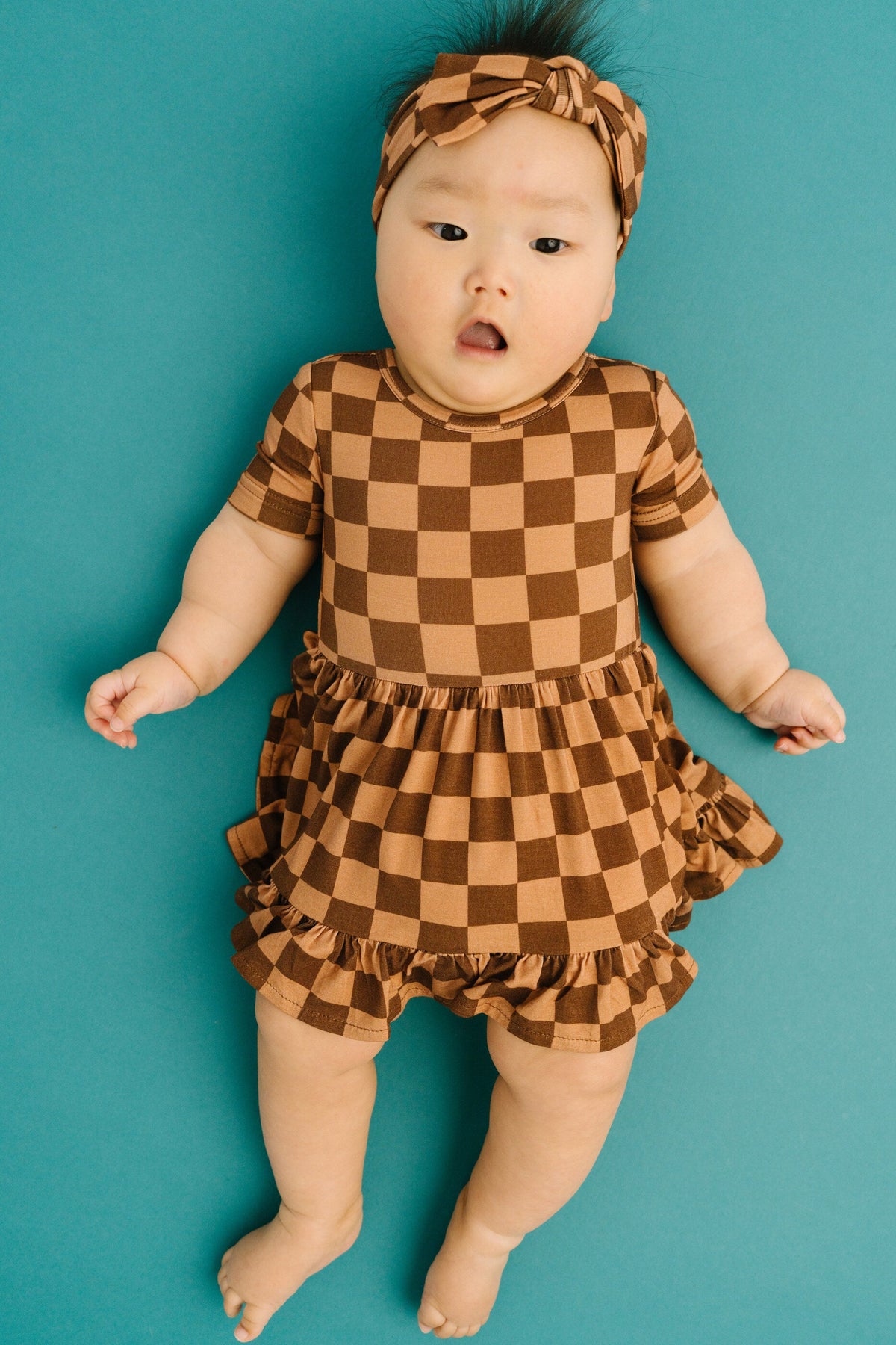 Espresso Checkered Bamboo Dress