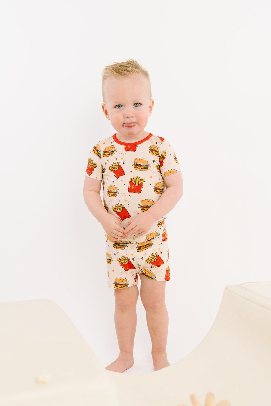 Cheeseburger Meal Bamboo Shorts Set