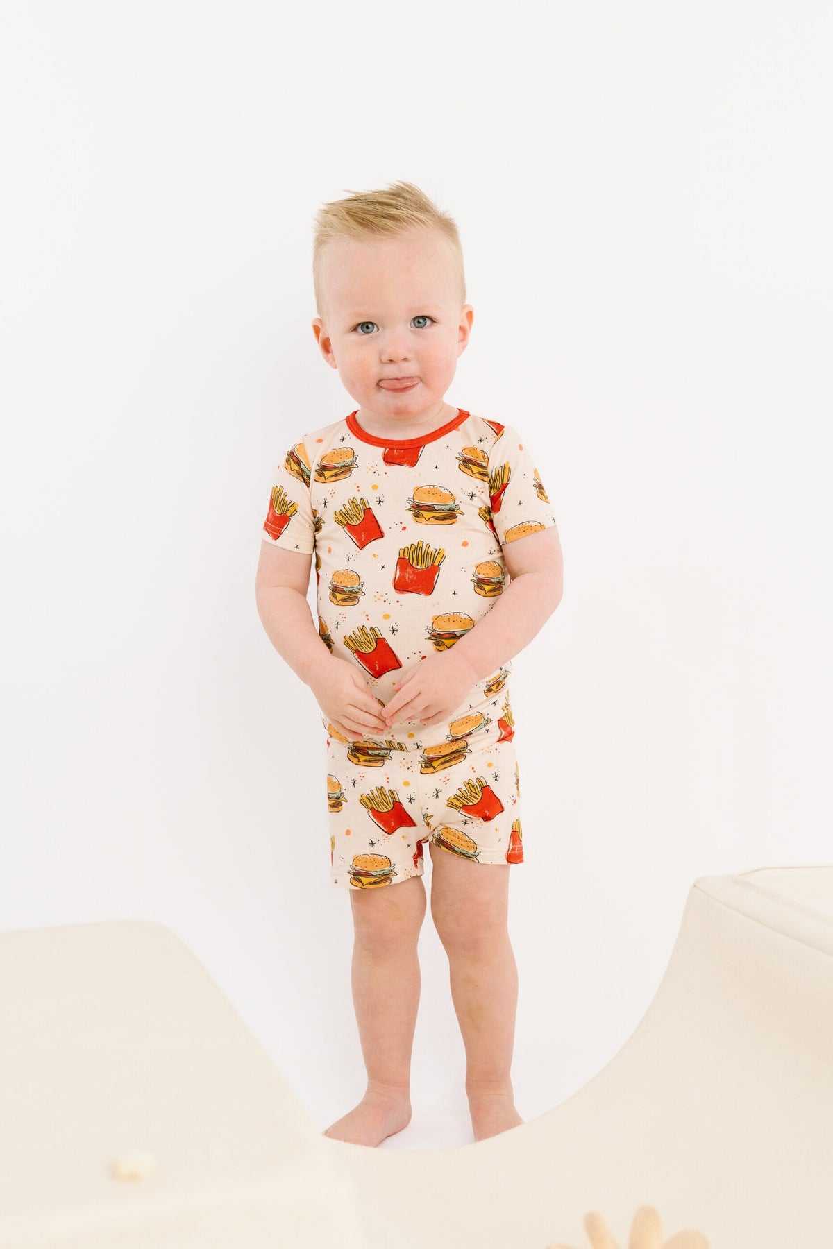 Cheeseburger Meal Bamboo Shorts Set