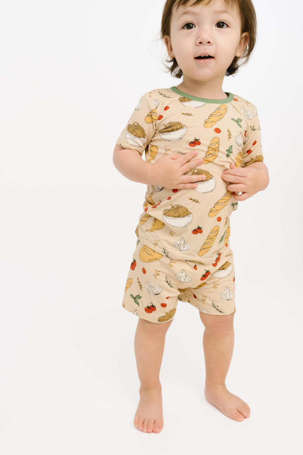 Pasta Party Bamboo Shorts Set