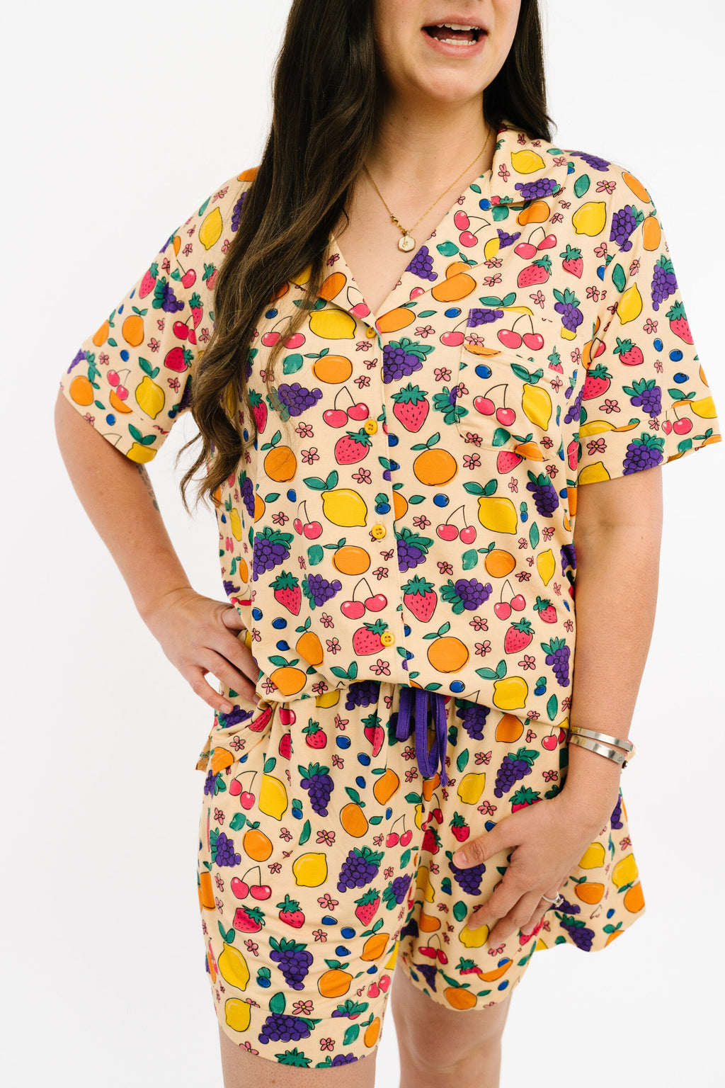 Fruit Basket Women's Short Bamboo Set