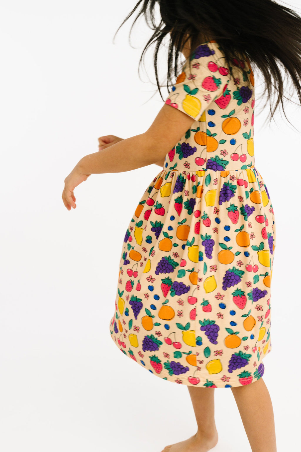 Fruit Basket Short Sleeve Bamboo Dress