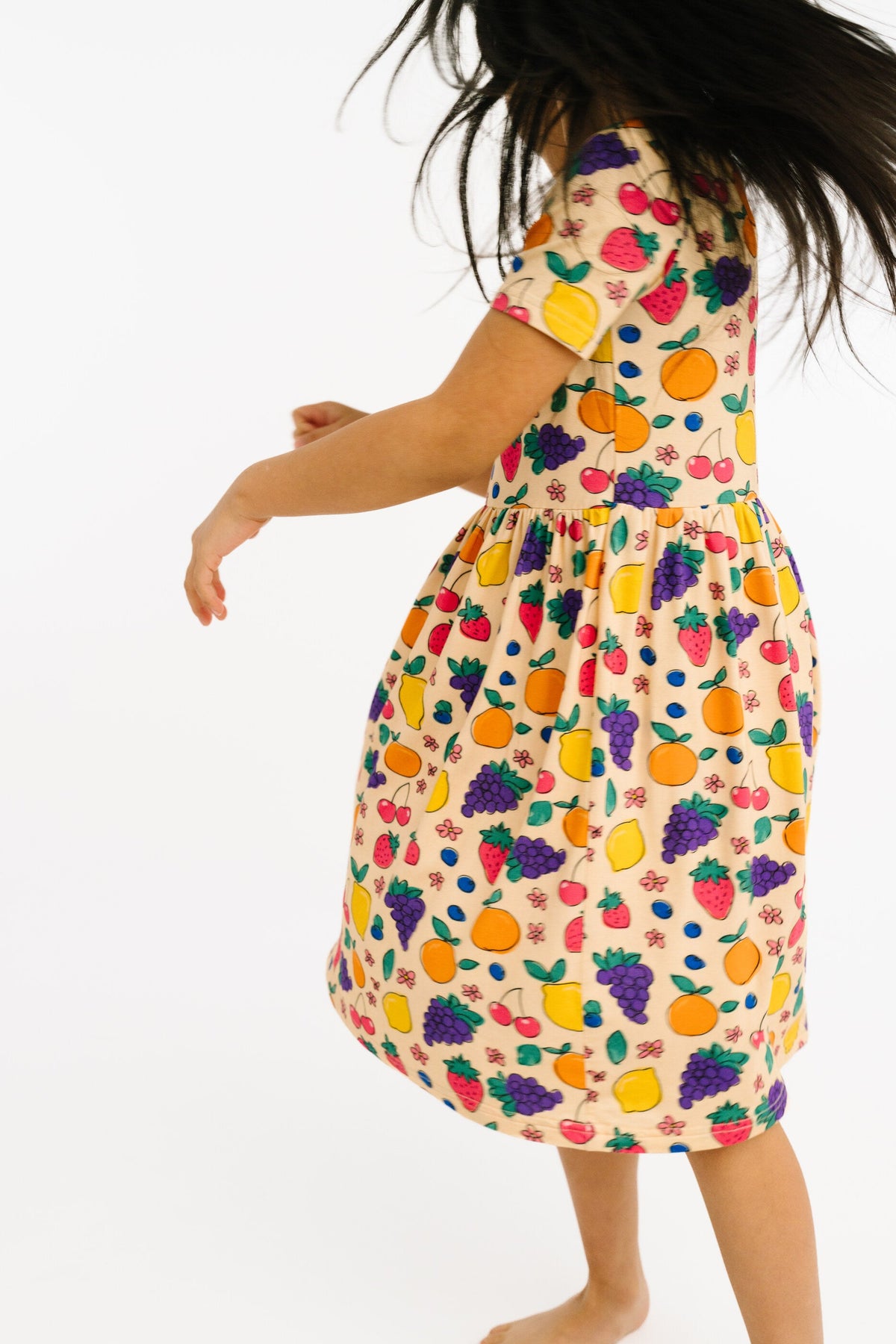 Fruit Basket Short Sleeve Bamboo Dress