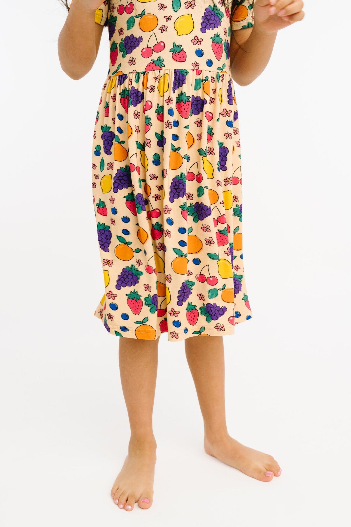 Fruit Basket Short Sleeve Bamboo Dress