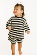 Midnight Stripe Slouchy Set