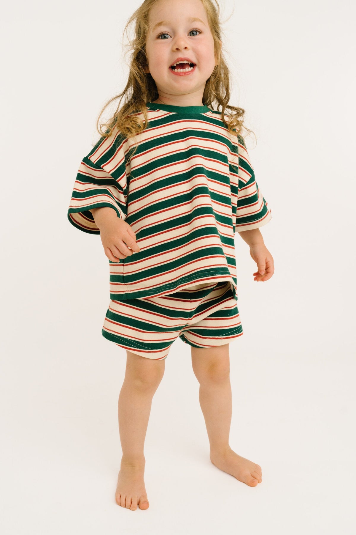 Forest Stripe Slouchy Set