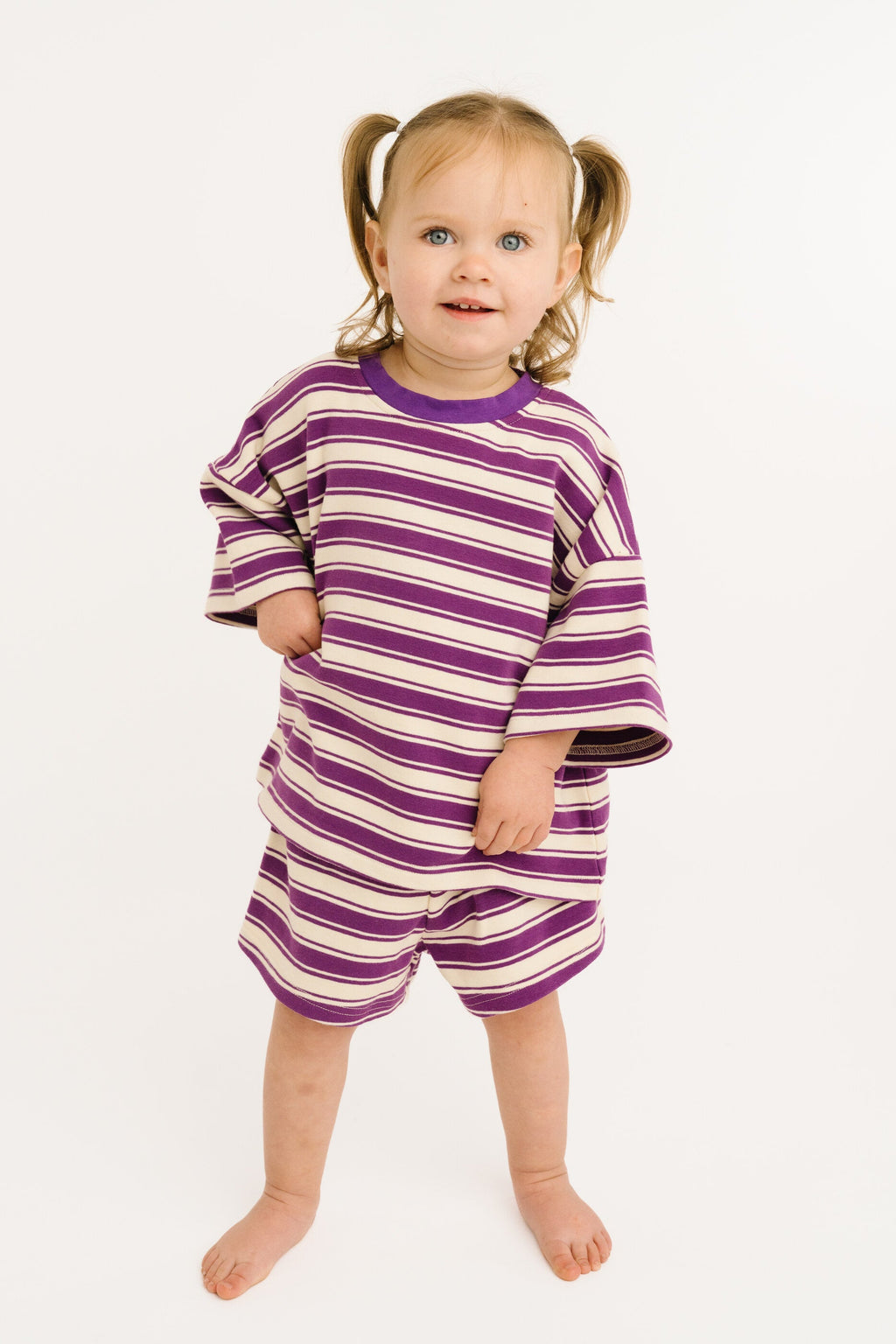 Plum Stripe Slouchy Set