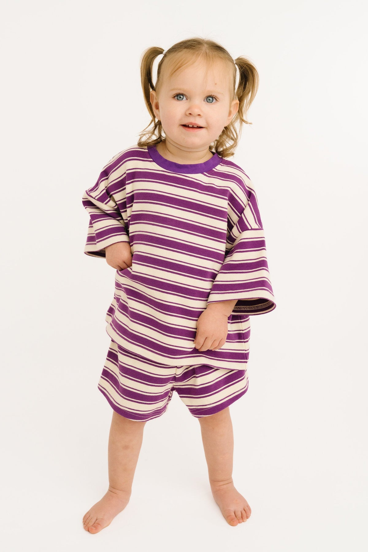 Plum Stripe Slouchy Set