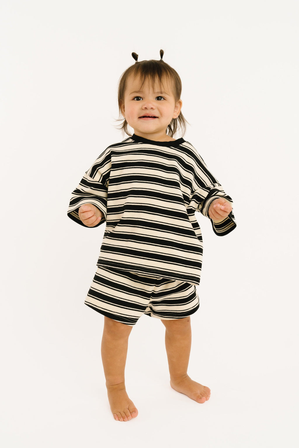 Midnight Stripe Slouchy Set