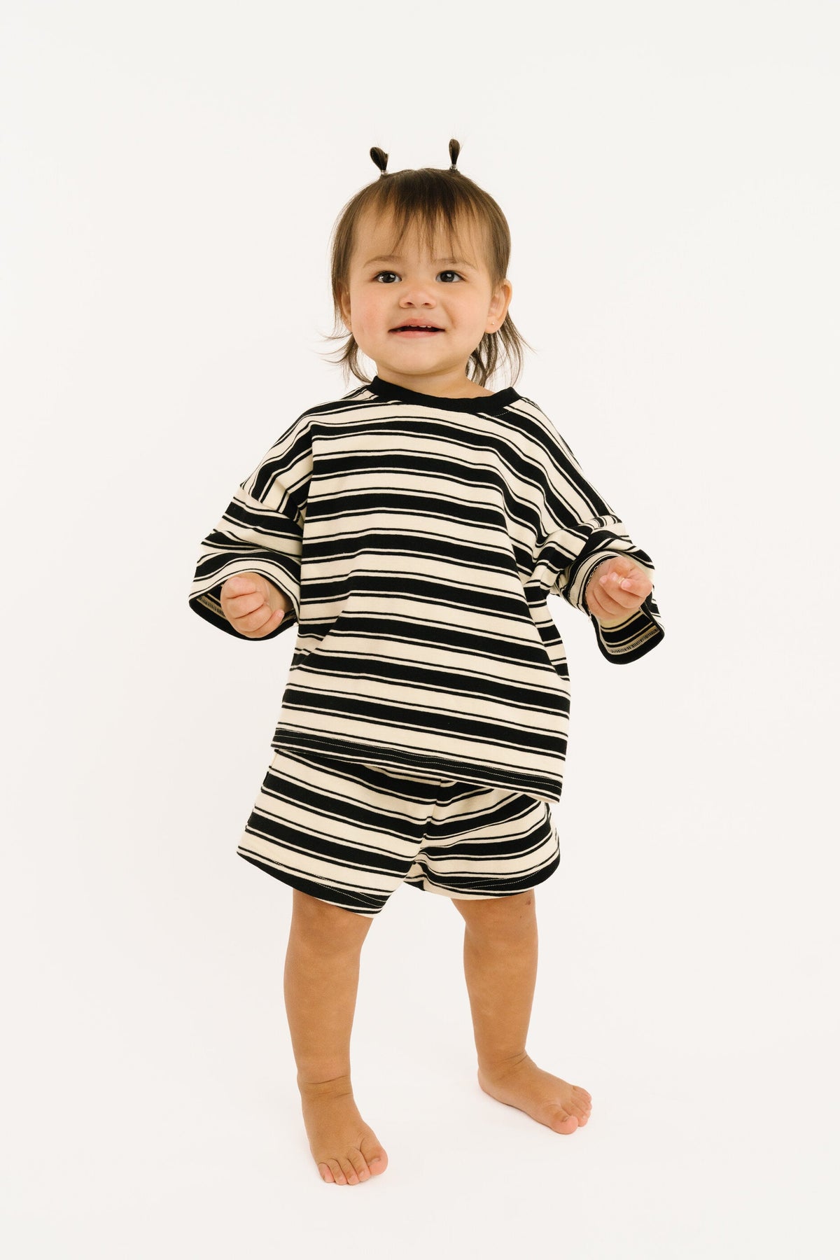 Midnight Stripe Slouchy Set